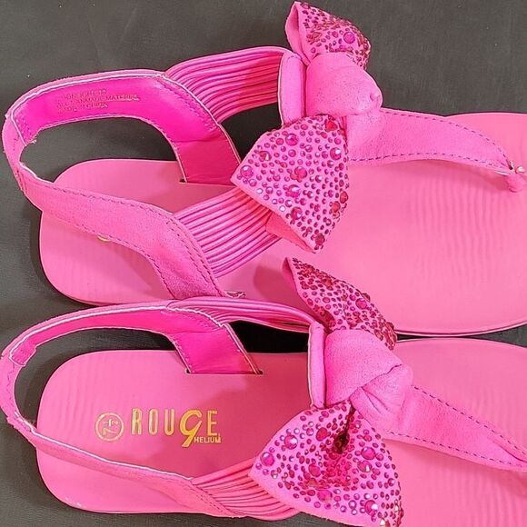 BRAND NEW ROUGE HELUIM BOWKNOT DESIGN ANKLE STRAP OPEN TOE WOMEN"S SANDAL - Picture 15 of 15